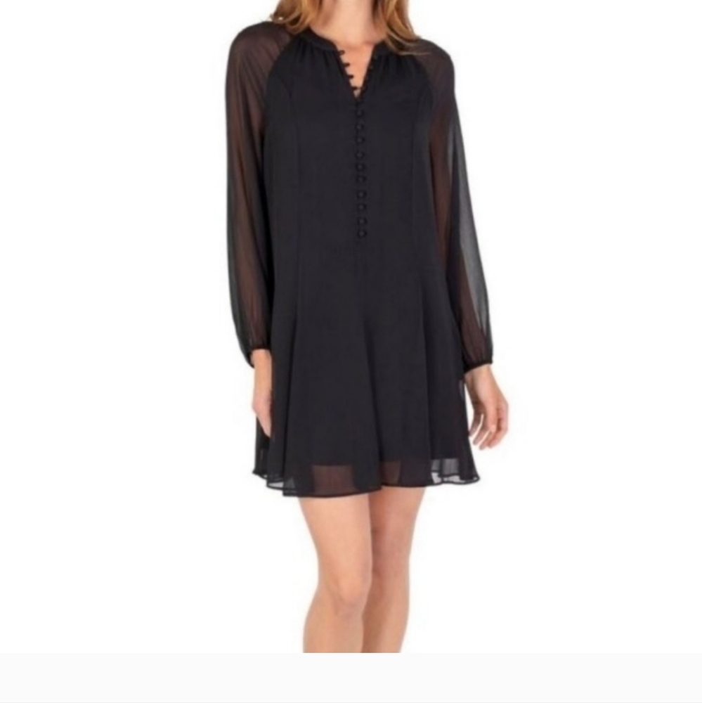 New without tags Joie Balloon Sleeve Dress black caviar Size Med